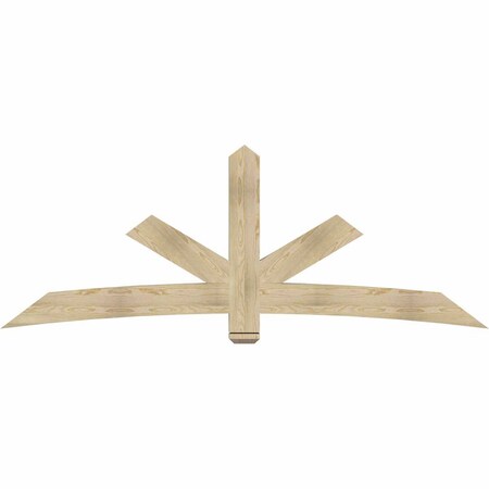Ekena Millwork Alberta Rough Sawn Timber Gable Bracket, Douglas Fir, 96"W x 36"H x 4"D x 6"F, 9/12 Pitch GBW096X36X0406ALB00RDF